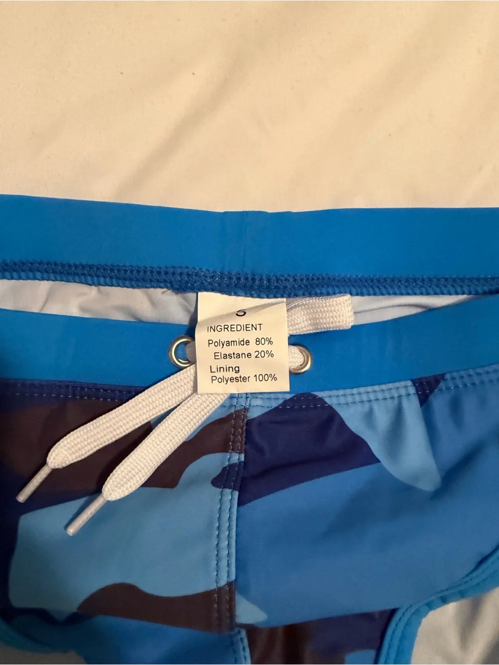 Men’s 30-34” Blue Camo Swim Brief